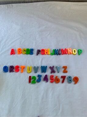 Vintage Fisher Price School Desk Magnetic Letters Numbers & Extras Lot